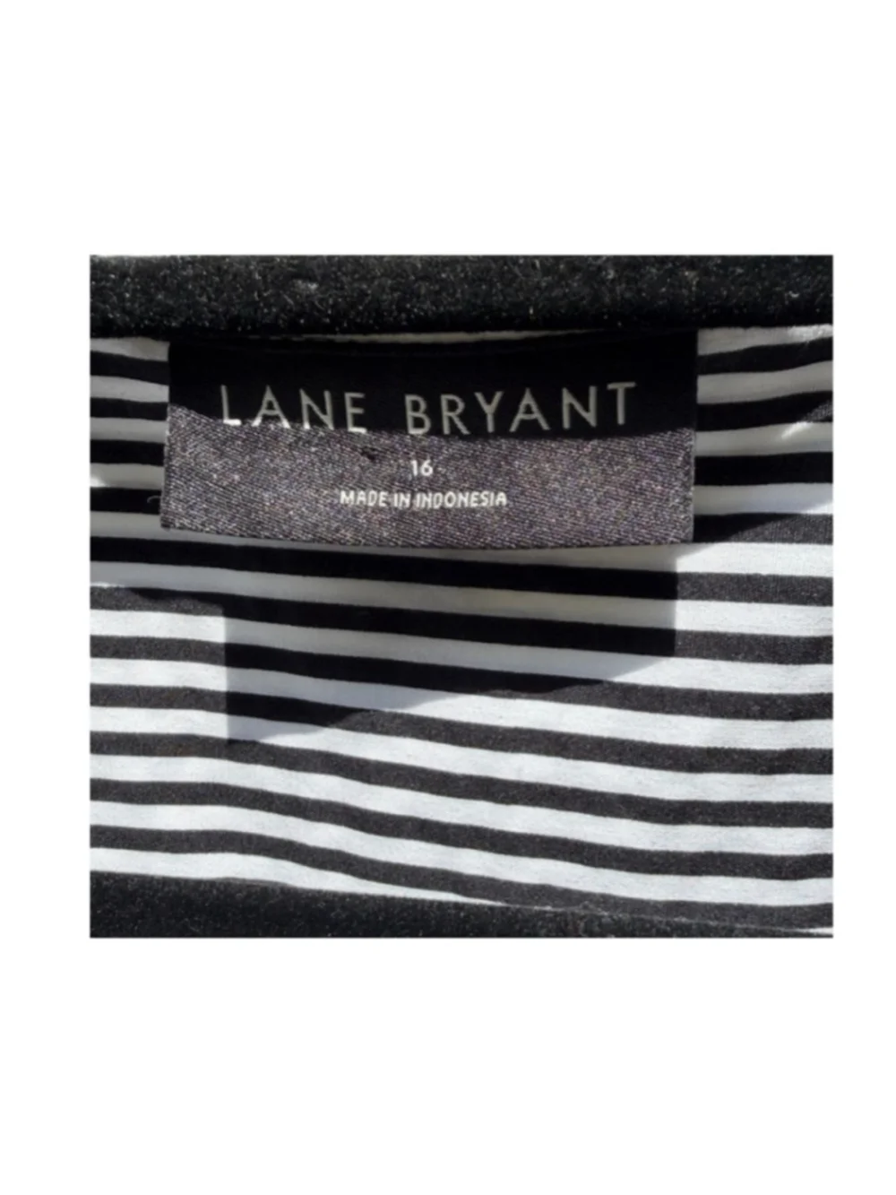 Lane Bryant Long Sleeve Striped Shirtdress Plus Size 16 Black/White (EUC) - Picture 7 of 7